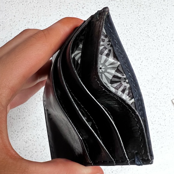 Ted Baker Double Colored Blue Stitch Leather Wallet - Picture 4 of 5